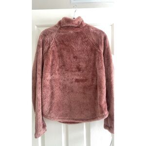 Women's Plush Faux Fur sweater- Rose Pink
